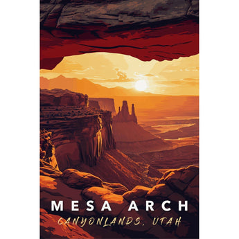 Canyonlands National Park Mesa Arch Travel Print - Vacation Art Boutique