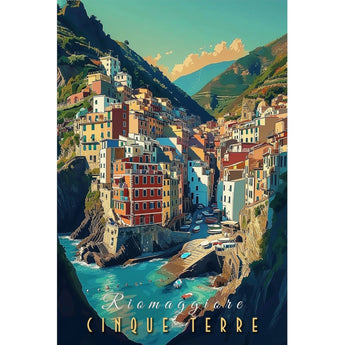 Cinque Terre Riomaggiore Village Travel Print - Vacation Art Boutique