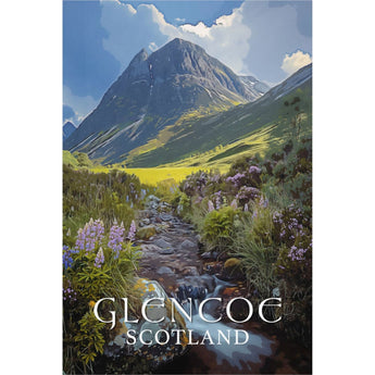 Glencoe Scotland Vintage Travel Wall Art - Vacation Art Boutique