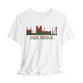 Lisbon Skyline Unisex Vacation Tee - Vacation Art Boutique