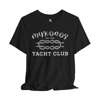 Mykonos Yacht Club Vacation Tee - Vacation Art Boutique