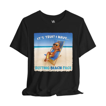 Resting Beach Face Vacation Tee - Vacation Art Boutique