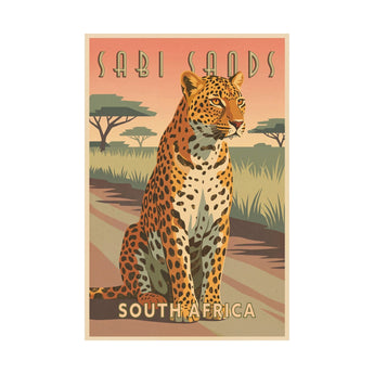 Sabi Sands Leopard Travel Wall Art - Vacation Art Boutique