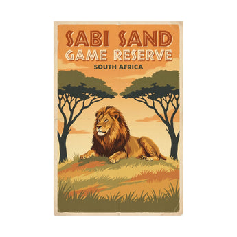 Sabi Sands Lion Travel Wall Art - Vacation Art Boutique