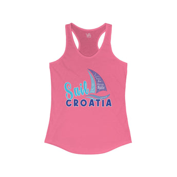 Sail Croatia Women's Racerback Tank - Vacation Art Boutique