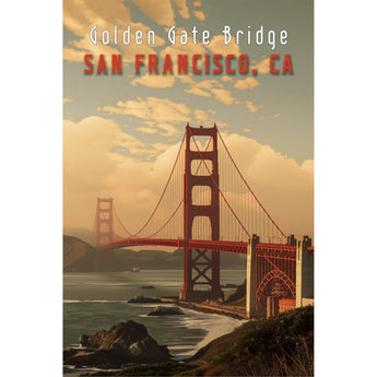 San Francisco Golden Gate Bridge Travel Print - Vacation Art Boutique