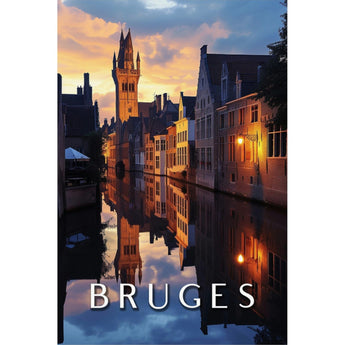 Vintage Bruges Travel Print - Vacation Art Boutique