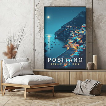 Amalfi Coast Positano Travel Print - Vacation Art Boutique