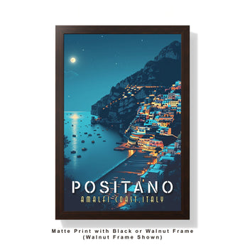 Amalfi Coast Positano Travel Print - Vacation Art Boutique