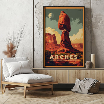 Arches National Park Balancing Rock Travel Print - Vacation Art Boutique