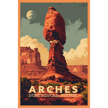 Arches National Park Balancing Rock Travel Print - Vacation Art Boutique
