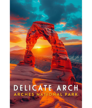 Arches National Park Delicate Arch Travel Print - Vacation Art Boutique