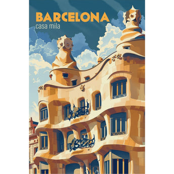 Barcelona Casa Mila Matte Wall Print - Vacation Art Boutique
