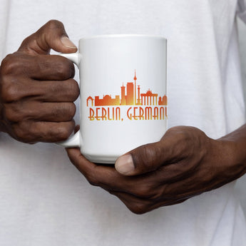 Berlin Skyline Silhouette Coffee Mug - Vacation Art Boutique