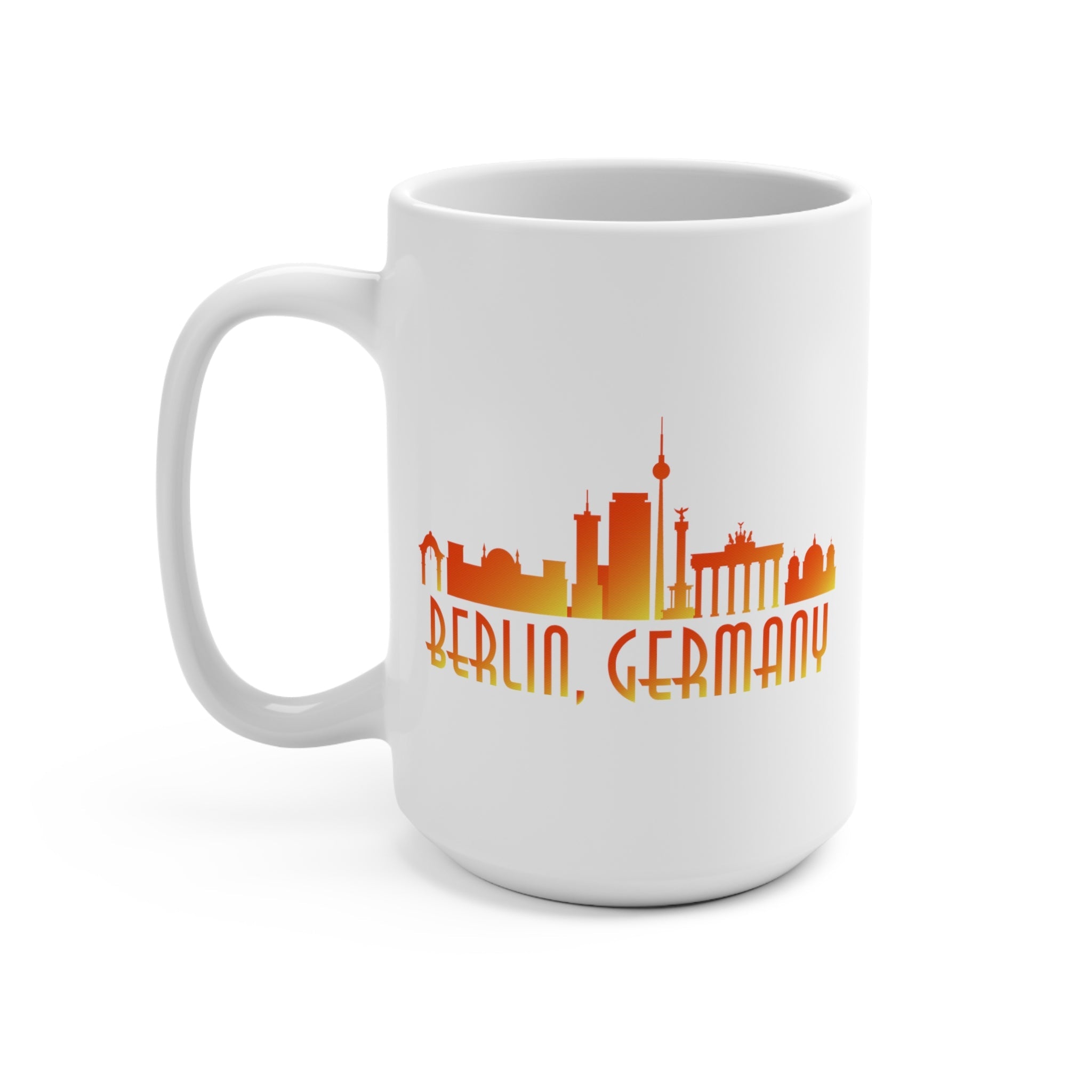 Berlin Skyline Silhouette Coffee Mug - Vacation Art Boutique