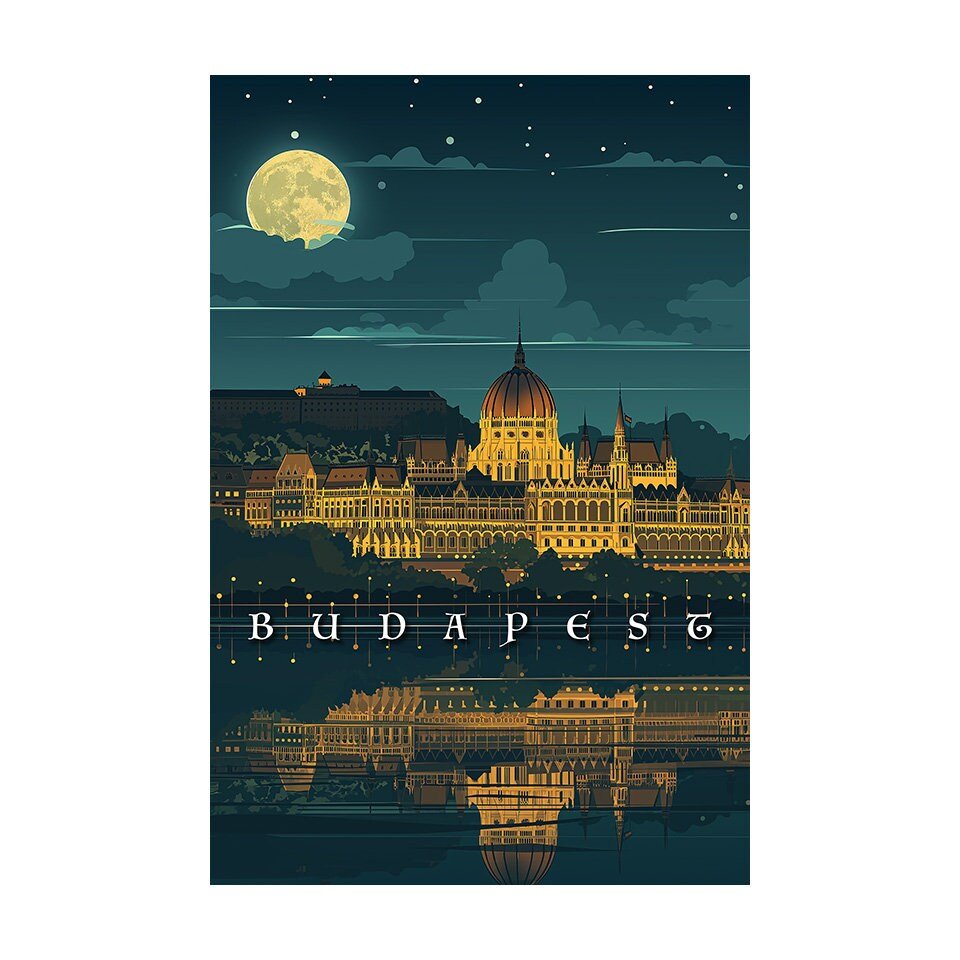 Budapest Buda Castle Travel Print - Vacation Art Boutique