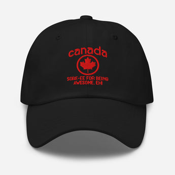Canada is Awesome Embroidered Dad Cap - Vacation Art Boutique