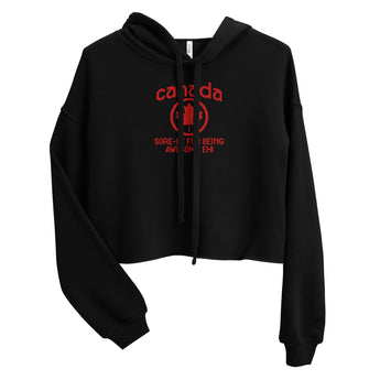 Canada is Awesome Women's Crop Hoodie - Vacation Art Boutique