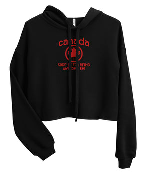 Canada is Awesome Women's Crop Hoodie - Vacation Art Boutique