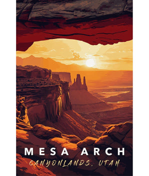Canyonlands National Park Mesa Arch Travel Print - Vacation Art Boutique