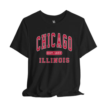 Chicago, Illinois Athletic Vacation T-Shirt - Vacation Art Boutique