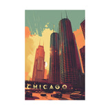 Chicago Skyline Travel Print - Vacation Art Boutique