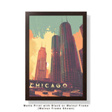 Chicago Skyline Travel Print - Vacation Art Boutique