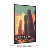 Chicago Skyline Travel Print - Vacation Art Boutique