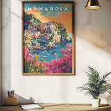 Cinque Terre Manarola Village Travel Print - Vacation Art Boutique