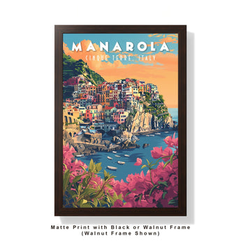 Cinque Terre Manarola Village Travel Print - Vacation Art Boutique