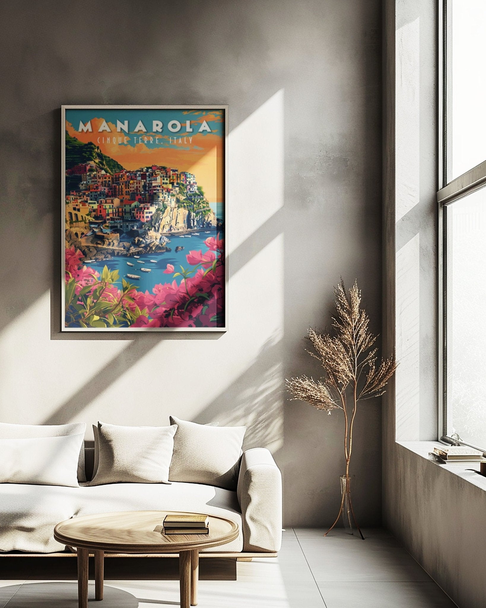 Cinque Terre Manarola Village Travel Print - Vacation Art Boutique