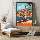 Cote d'Azur Menton Travel Print - Vacation Art Boutique