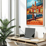 Cote d'Azur Menton Travel Print - Vacation Art Boutique