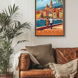 Cote d'Azur Menton Travel Print - Vacation Art Boutique