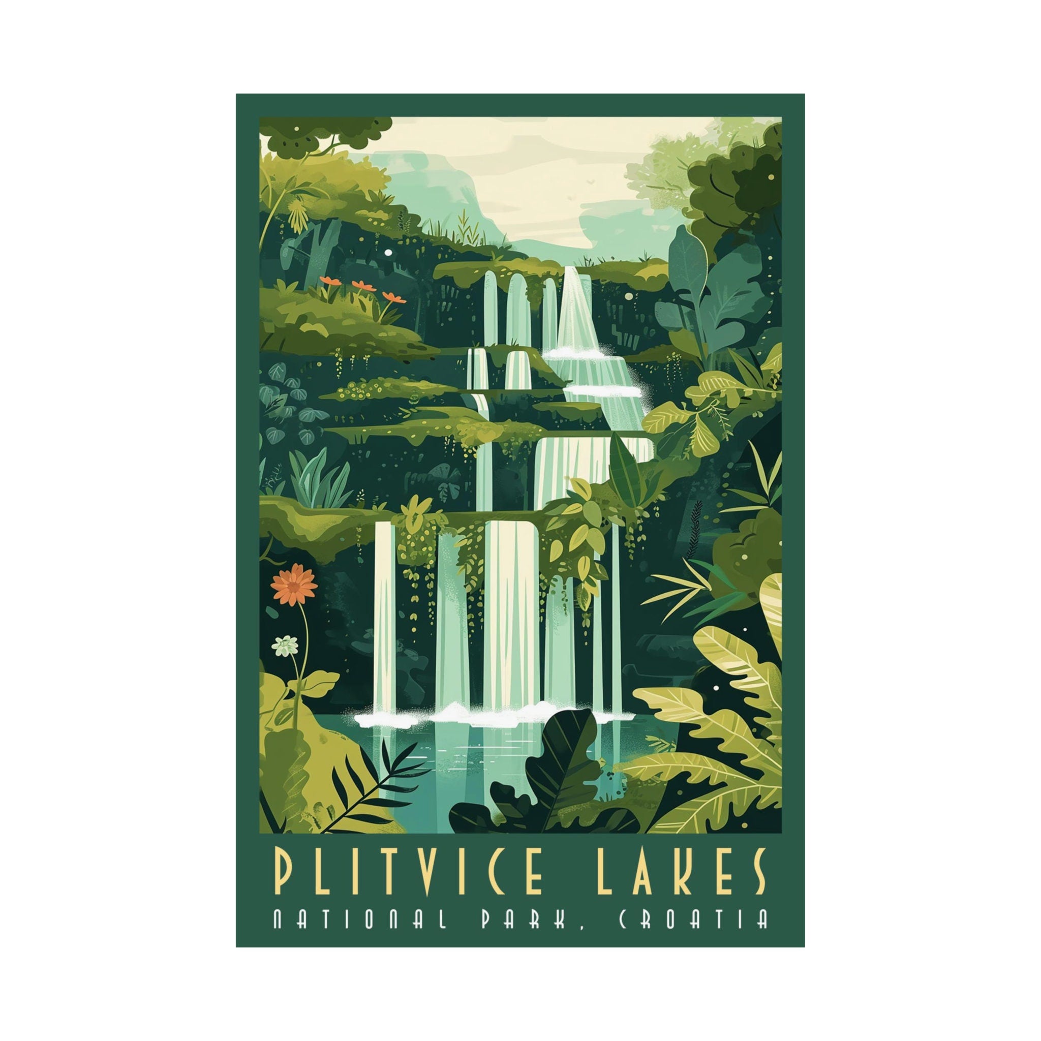 Croatia Plitvice Lakes National Park Travel Print - Vacation Art Boutique