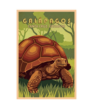 Galapagos Giant Tortoise Travel Wall Art - Vacation Art Boutique