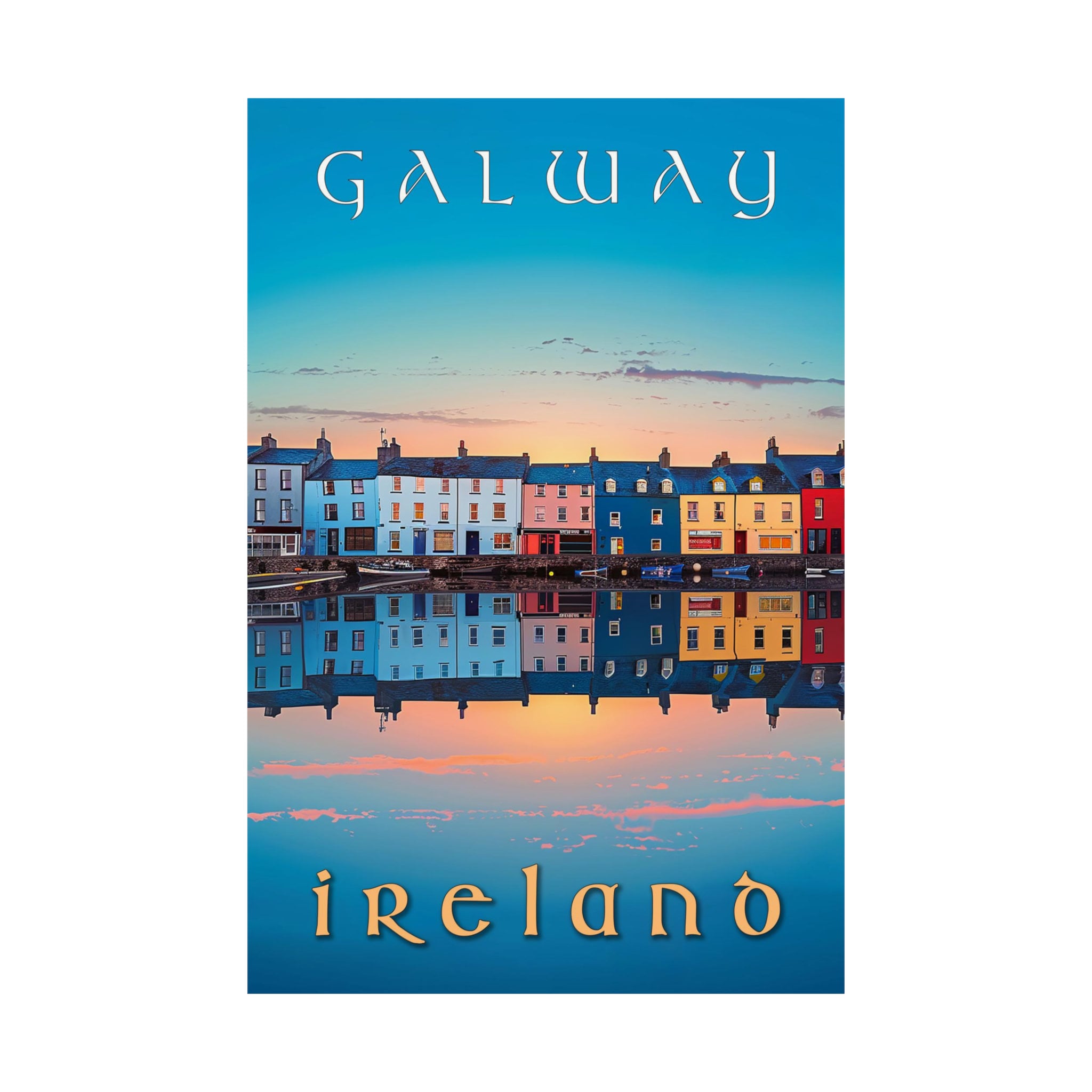 Galway Colorful Houses Travel Print - Vacation Art Boutique