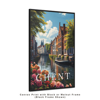 Ghent Canal House Travel Print - Vacation Art Boutique