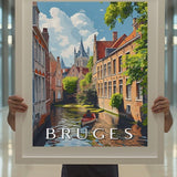 Ghent Canal House Travel Print - Vacation Art Boutique