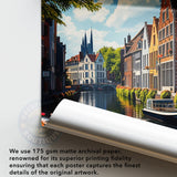 Ghent Canal House Travel Print - Vacation Art Boutique