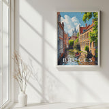 Ghent Canal House Travel Print - Vacation Art Boutique