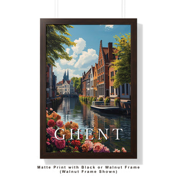 Ghent Canal House Travel Print - Vacation Art Boutique