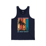 Gone to the Beach! Be Back Never Unisex Jersey Tank - Vacation Art Boutique