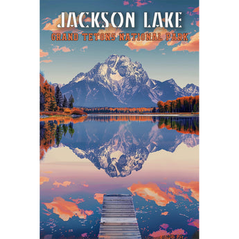 Grand Tetons National Park Jackson Lake Travel Print - Vacation Art Boutique