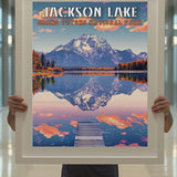 Grand Tetons National Park Jackson Lake Travel Print - Vacation Art Boutique