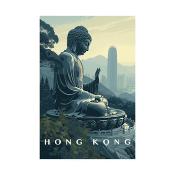 Hong Kong Big Buddha Travel Print - Vacation Art Boutique