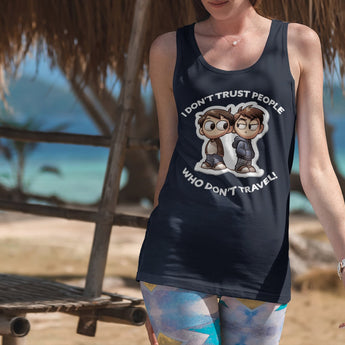 I Don't Trust People Who Don't Travel Unisex Tank - Vacation Art Boutique