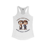 I Don't Trust People Who Don't Travel Women's Racerback Tank - Vacation Art Boutique