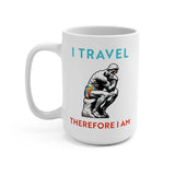 I Travel Therefore I Am Coffee Mug - Vacation Art Boutique