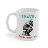 I Travel Therefore I Am Coffee Mug - Vacation Art Boutique